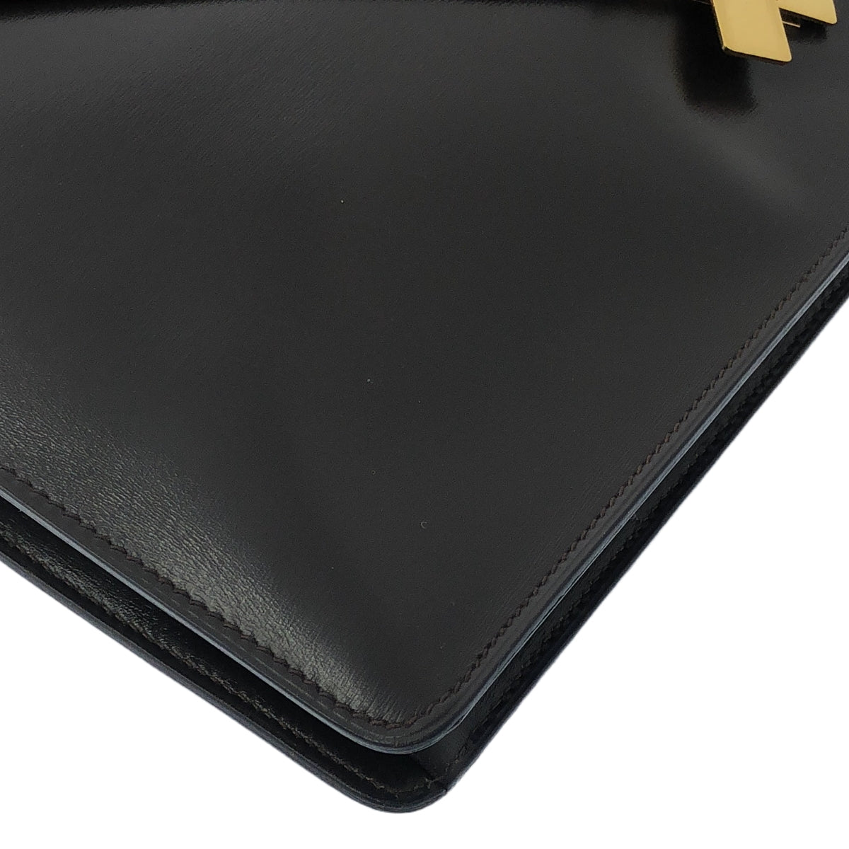 HERMES / エルメス | KELLY CROSS ケリークロス ボックスカーフレザー ブリーフケース 〇M刻印 | ダークブラウン | レディース