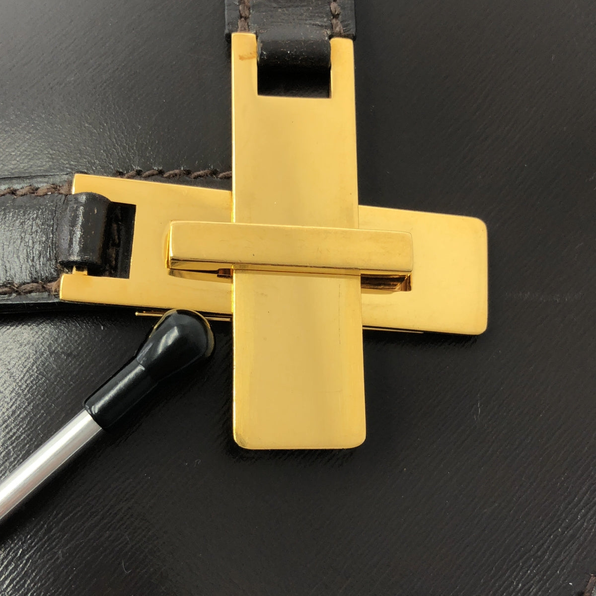 HERMES / エルメス | KELLY CROSS ケリークロス ボックスカーフレザー ブリーフケース 〇M刻印 | ダークブラウン | レディース