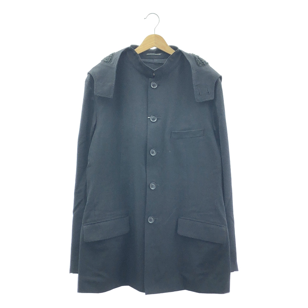 YOHJI YAMAMOTO POUR HOMME / 요우지야마모토풀 옴므 | 2021AW | 3way 보어 푸드 JKT / 울 개버딘 재킷 / 총 안감 | 2 | 남성