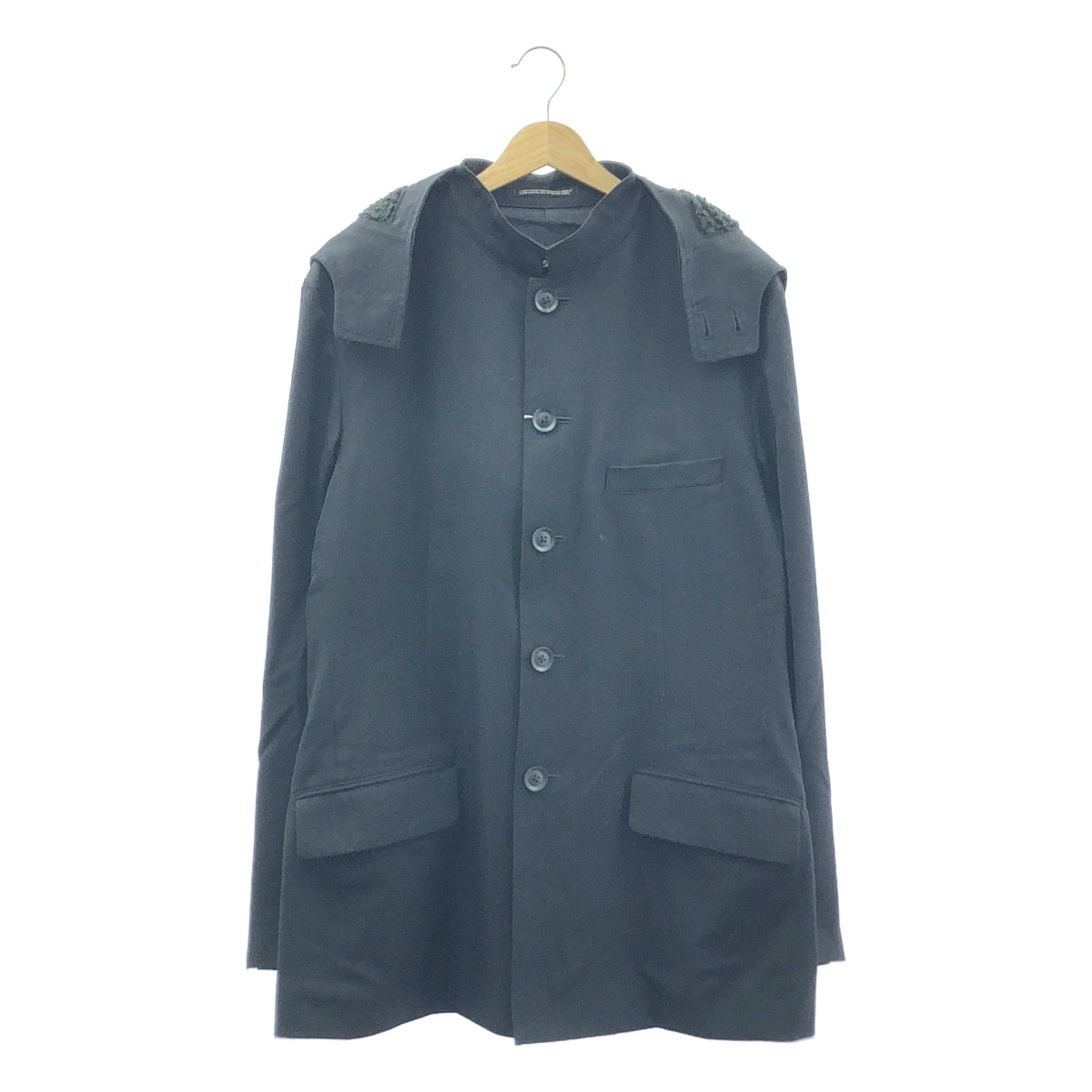YOHJI YAMAMOTO POUR HOMME / 요우지야마모토풀 옴므 | 2021AW | 3way 보어 푸드 JKT / 울 개버딘 재킷 / 총 안감 | 2 | 남성