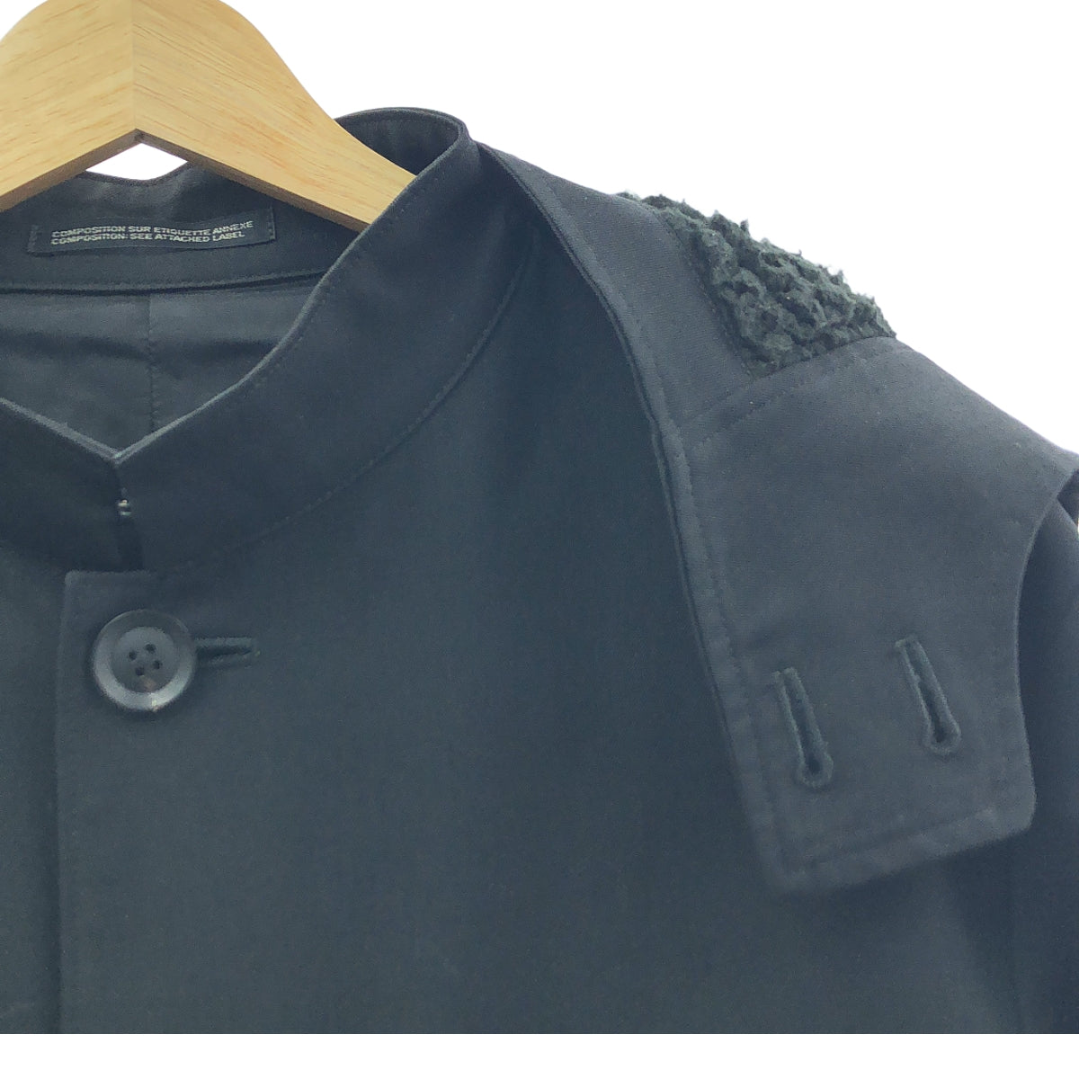 YOHJI YAMAMOTO POUR HOMME / 요우지야마모토풀 옴므 | 2021AW | 3way 보어 푸드 JKT / 울 개버딘 재킷 / 총 안감 | 2 | 남성