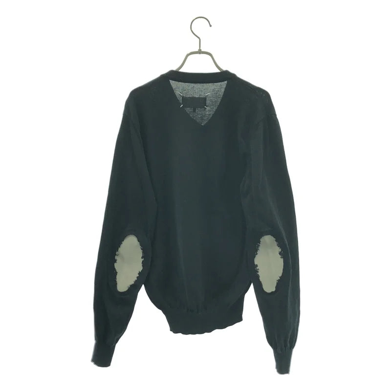 Maison Margiela / メゾンマルジェラ | 2018SS | コットン エルボーパッチ ニット セーター | S | メンズ