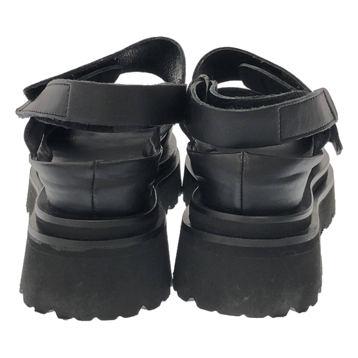 [Good Condition] ph7+ / Piacca Sette | Leather Platform Strap Sandals | Size 36 | Black | Women's