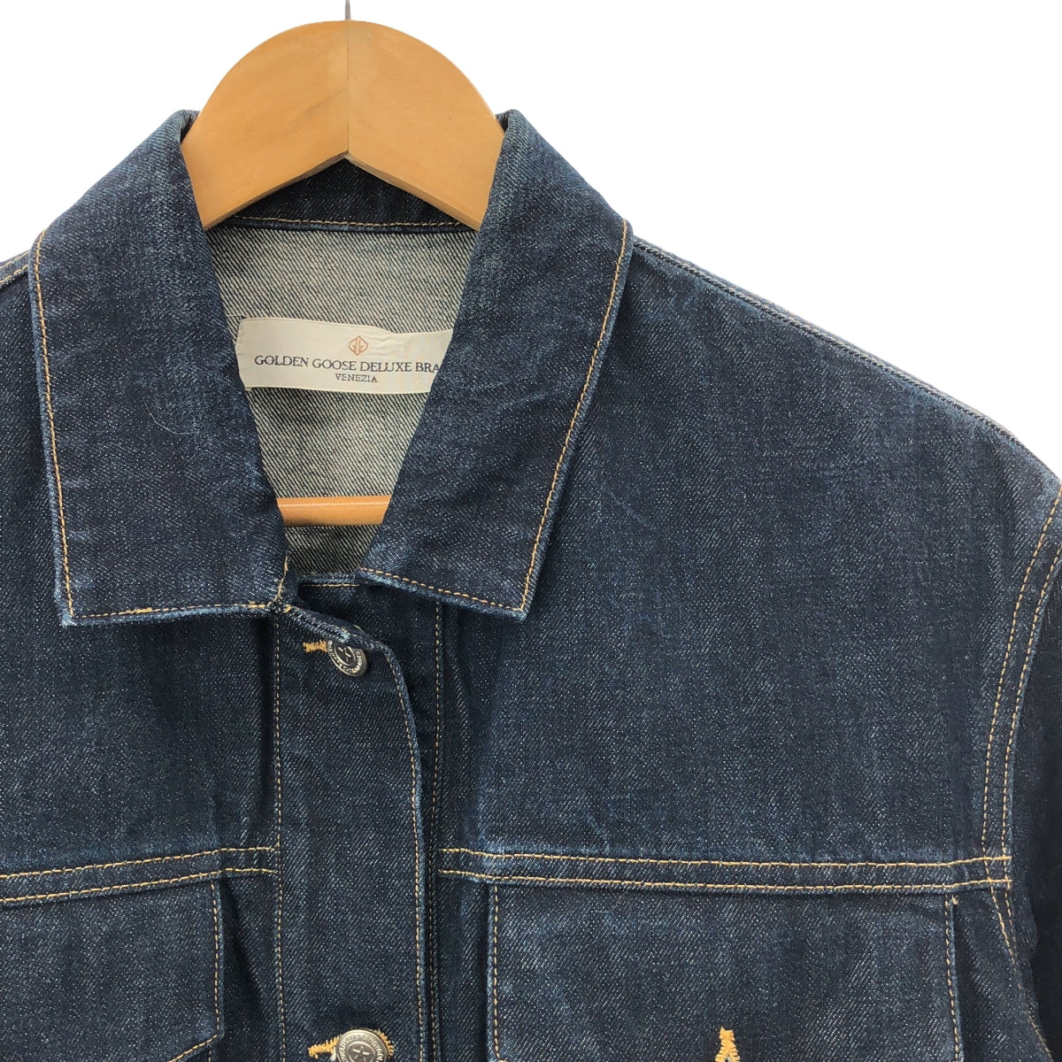 [Good Condition] GOLDEN GOOSE | Denim Side Zip Belted Jacket | XS | Indigo | Women's