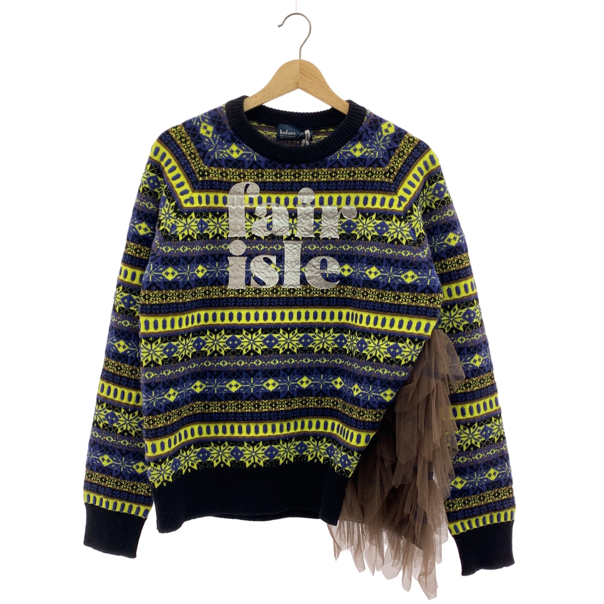 kolor / 컬러 | 튜 도킹 페어 아일 니트 | 3 |