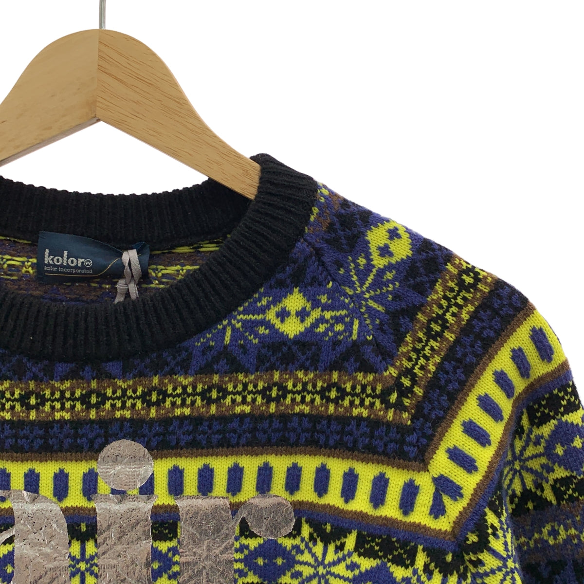 kolor / 컬러 | 튜 도킹 페어 아일 니트 | 3 |