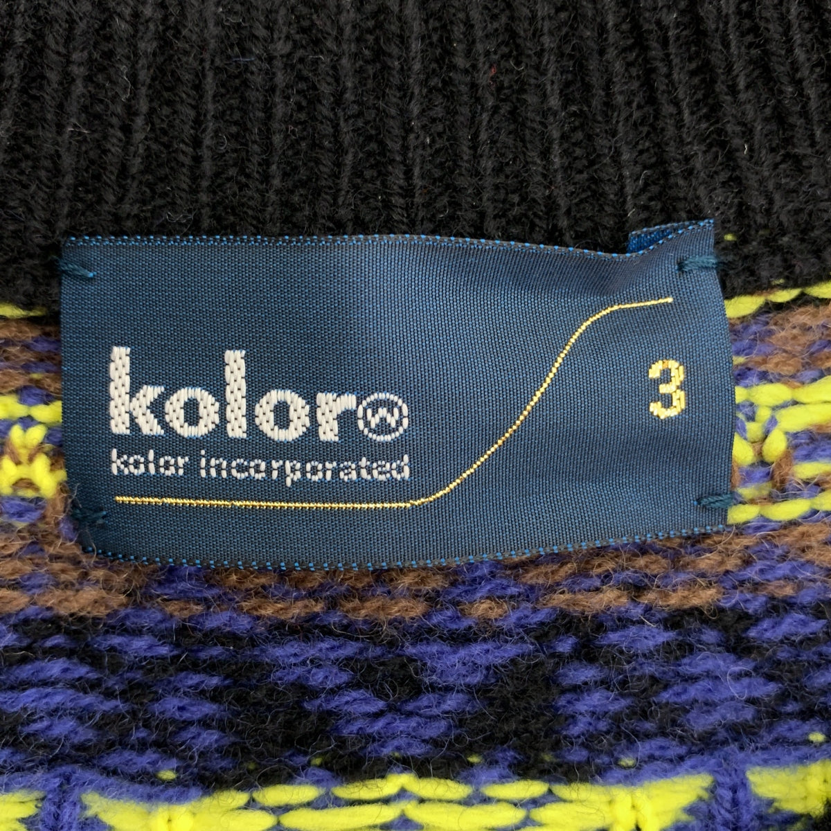 kolor / 컬러 | 튜 도킹 페어 아일 니트 | 3 |