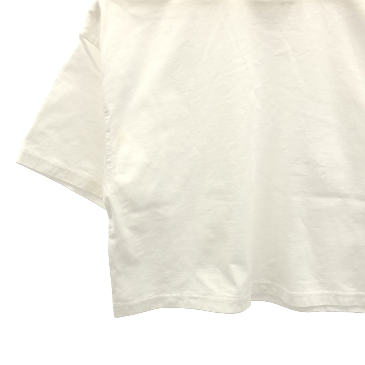 HYKE / ハイク | コットン クロップド Tシャツ | 1 | ホワイト