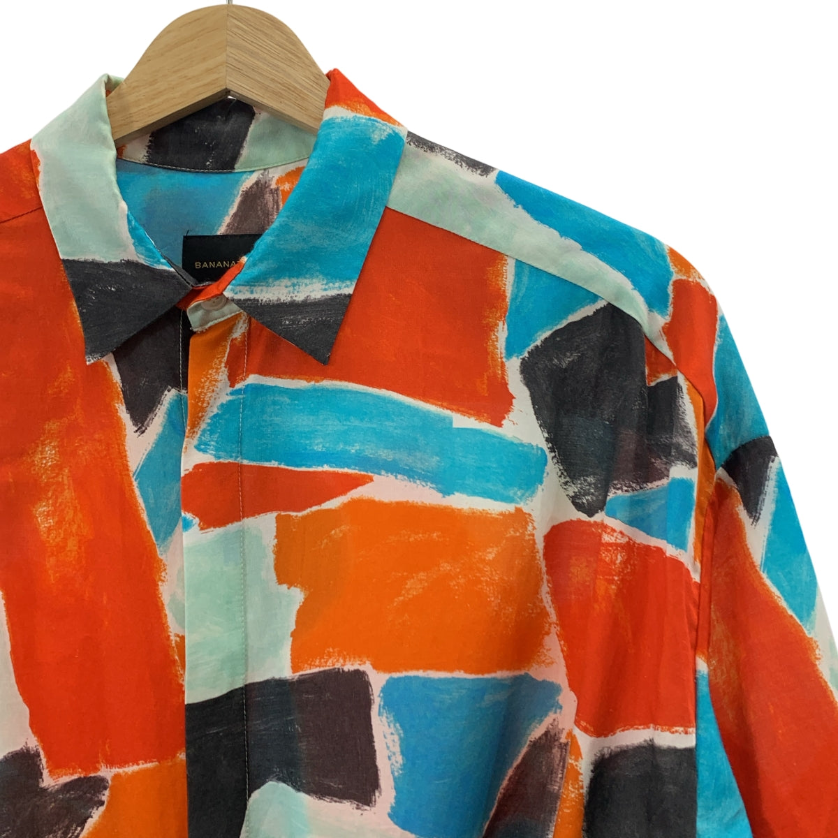 BANANATIME / バナナタイム | 2023SS | シルク 総柄 ロング シャツ コート | XS |