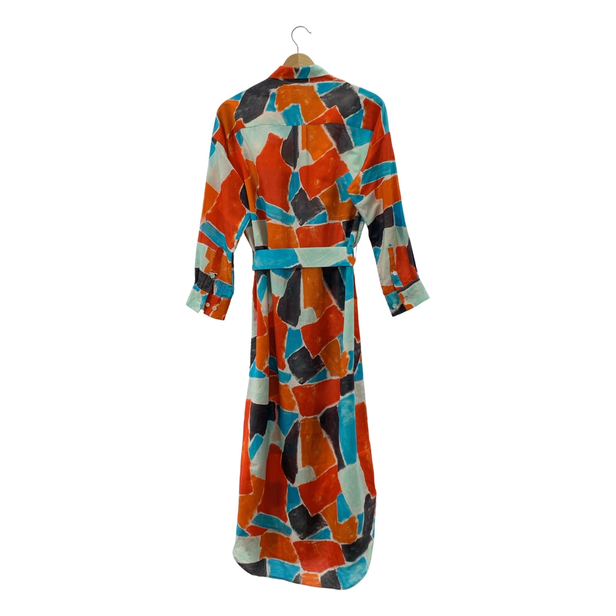 BANANATIME / バナナタイム | 2023SS | シルク 総柄 ロング シャツ コート | XS |