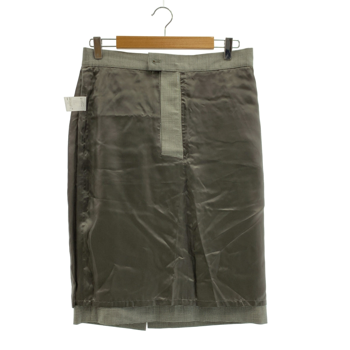 【美品】  POLO RALPH LAUREN / ポロラルフローレン | ダブルアジャスター スカート フォーマル / 総裏地 | 6 | グレー/ホワイト | レディース