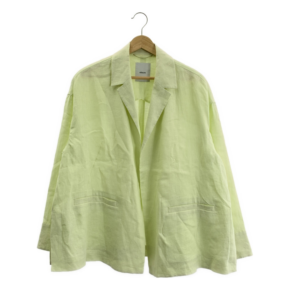 ebure / エブール | 2023SS | ボタニカルリネン ドロップショルダージャケット | 38 | グリーン | レディース