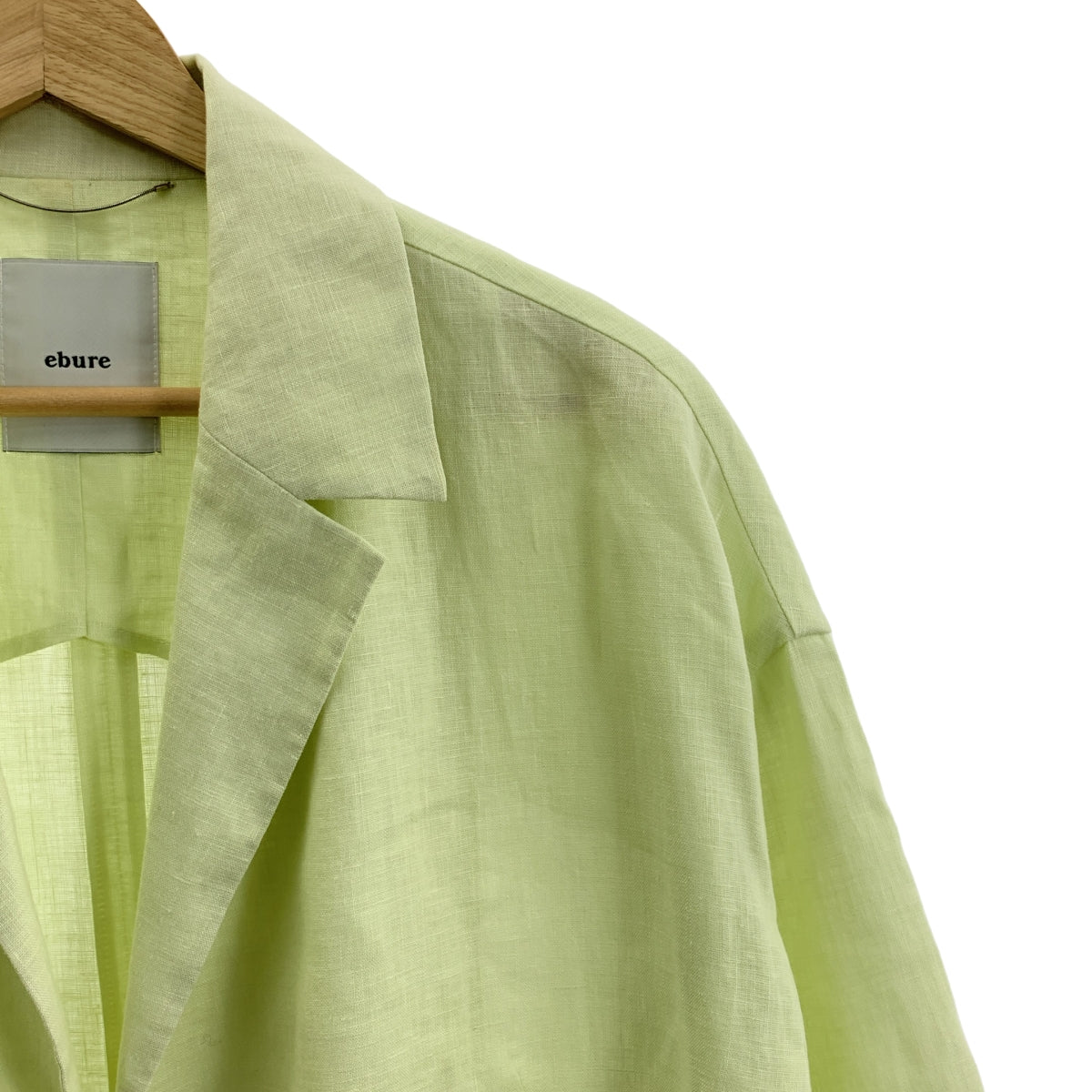 ebure / エブール | 2023SS | ボタニカルリネン ドロップショルダージャケット | 38 | グリーン | レディース