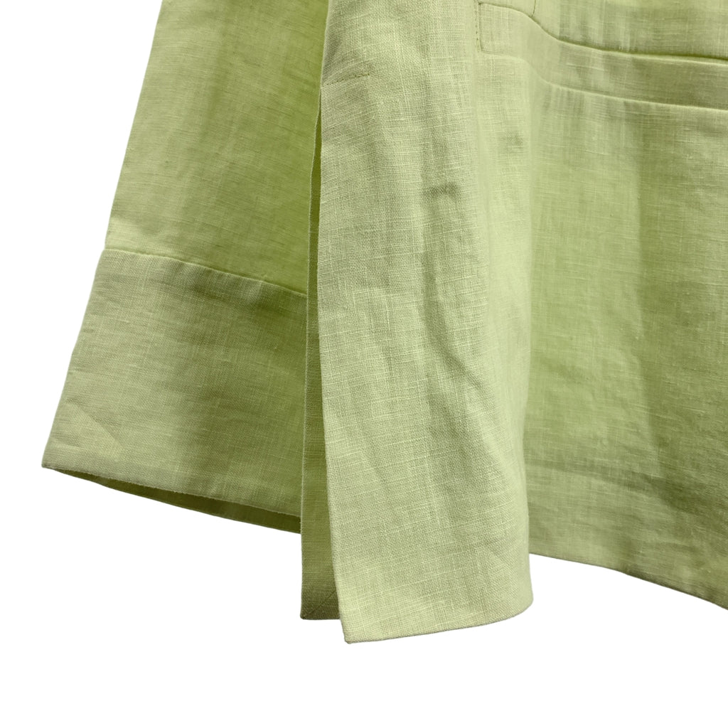 ebure | 2023春夏系列 | 植物圖案亞麻落肩外套 | 38碼 | 綠色 | 女款