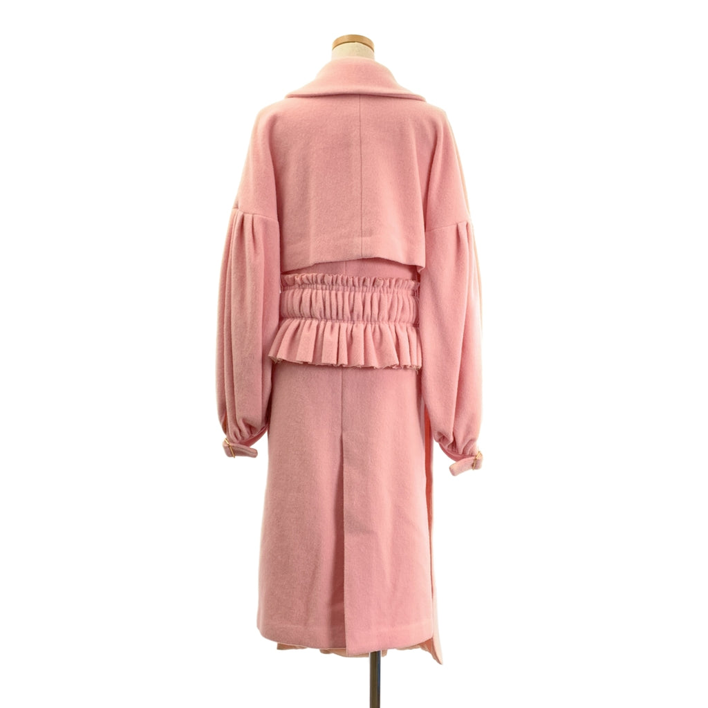 【美品】  AKIKOAOKI / アキコアオキ | creamy coat ウール ステンカラー コート | F | ピンク | レディース