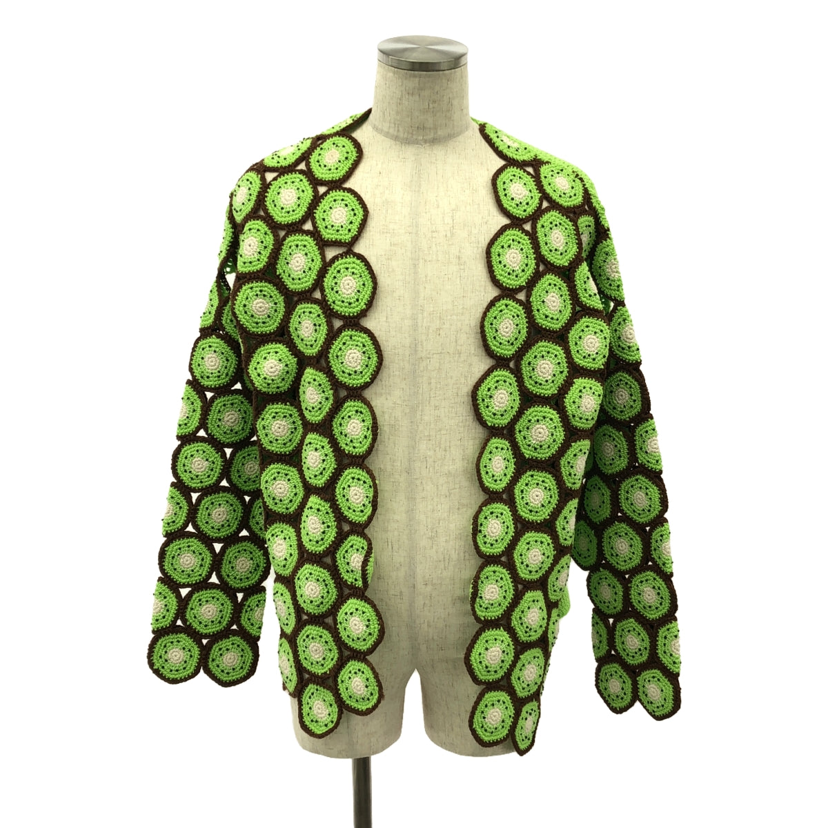 doublet / ダブレット | 2022SS | CROCHET CUT FRUITS CARDIGAN KIWI クロシェットカットフルーツ カーディガン | S | メンズ