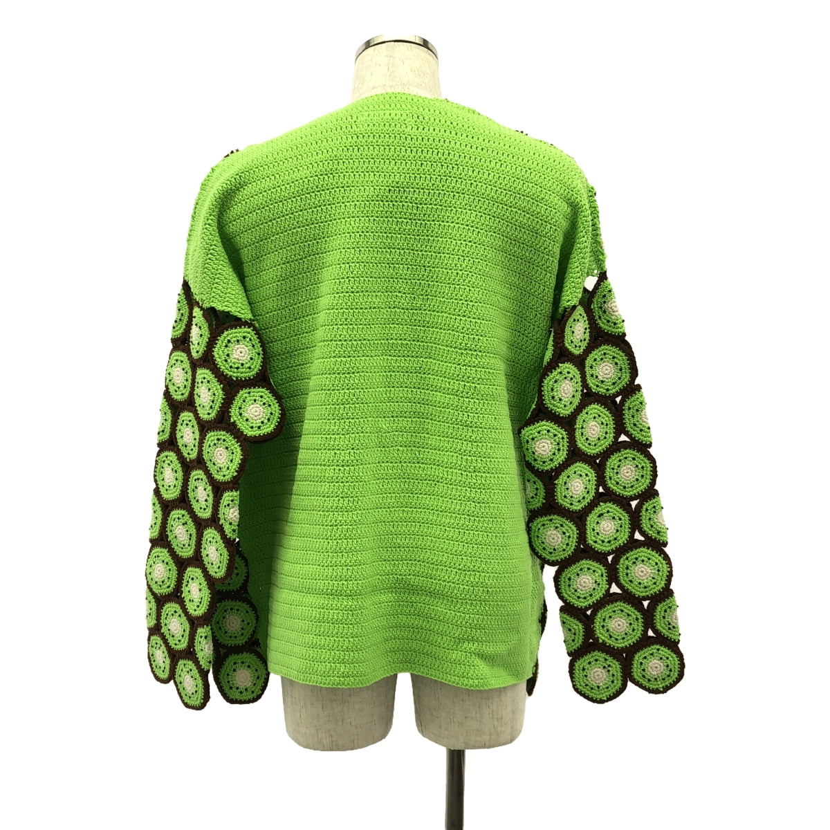 doublet / ダブレット | 2022SS | CROCHET CUT FRUITS CARDIGAN KIWI クロシェットカットフルーツ カーディガン | S | メンズ