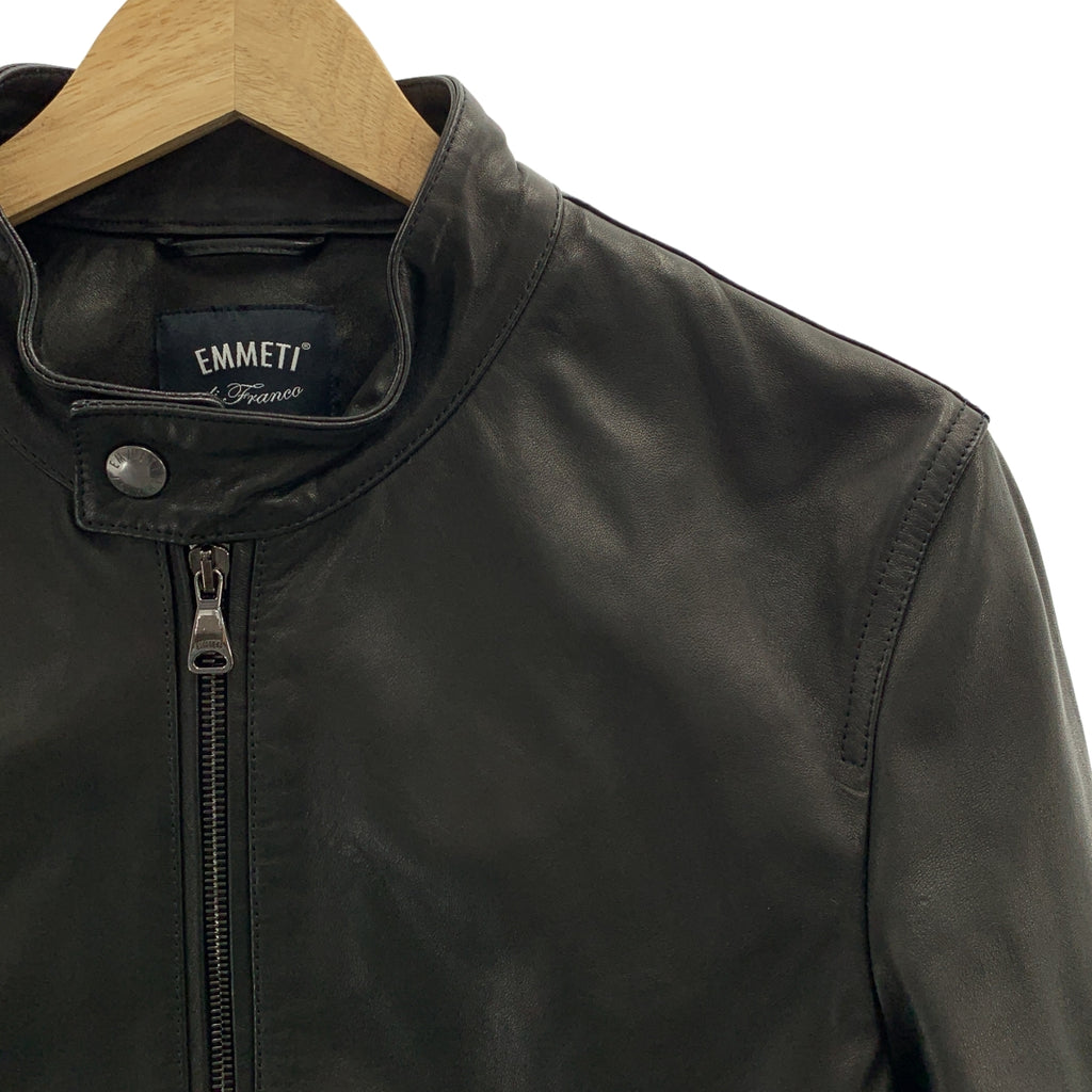 EMMETI / エンメティ | JURI ラムスキン レザー ライダースジャケット | 44 | メンズ