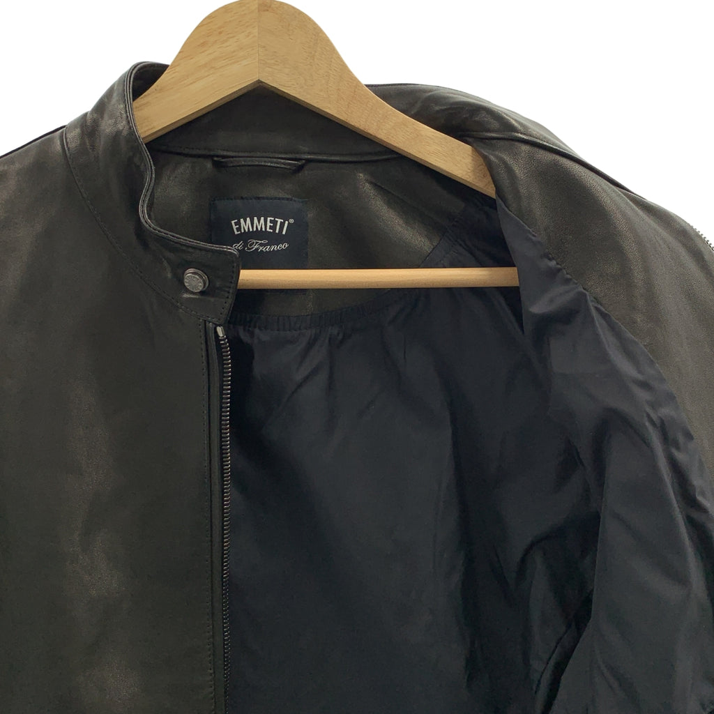EMMETI / エンメティ | JURI ラムスキン レザー ライダースジャケット | 44 | メンズ