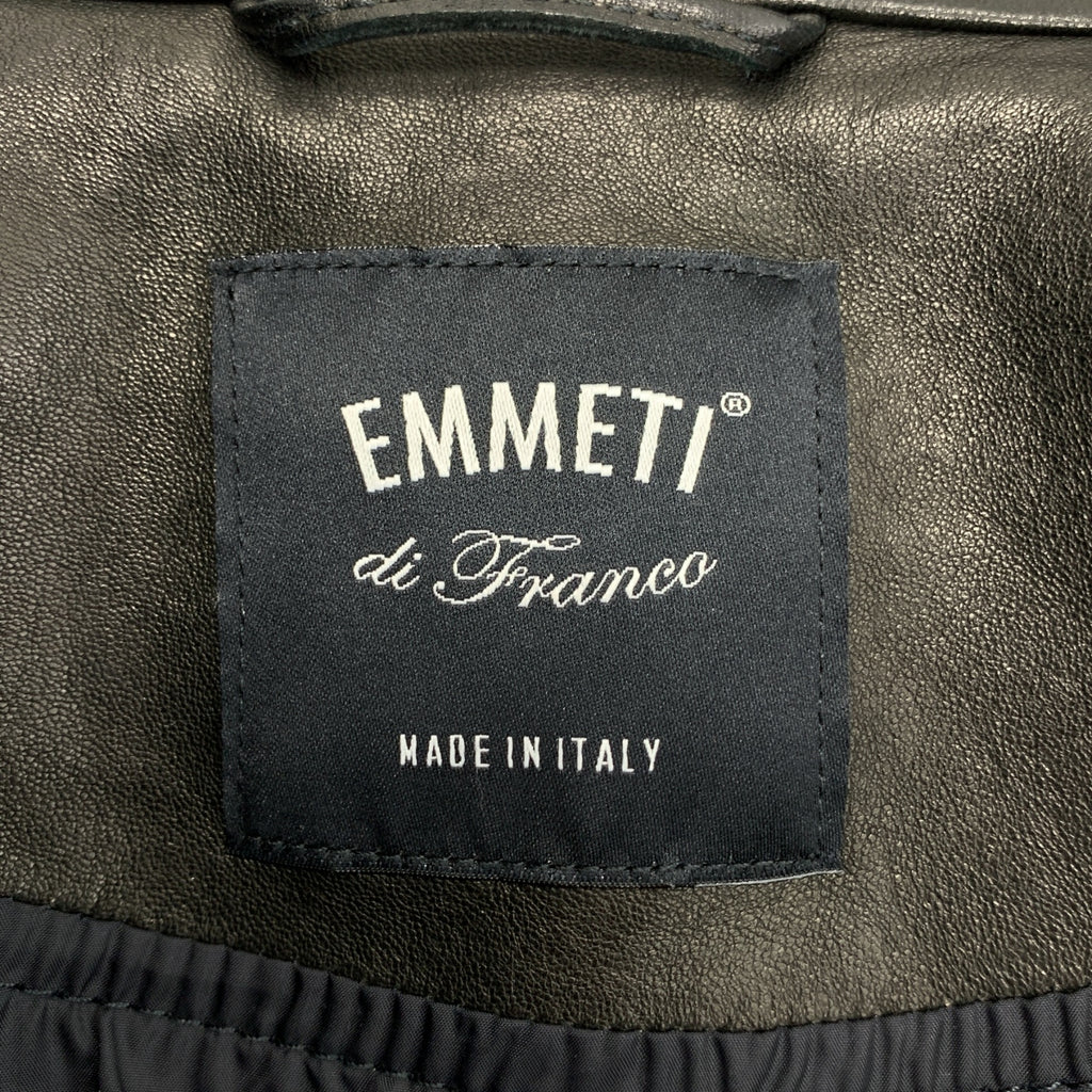EMMETI / エンメティ | JURI ラムスキン レザー ライダースジャケット | 44 | メンズ