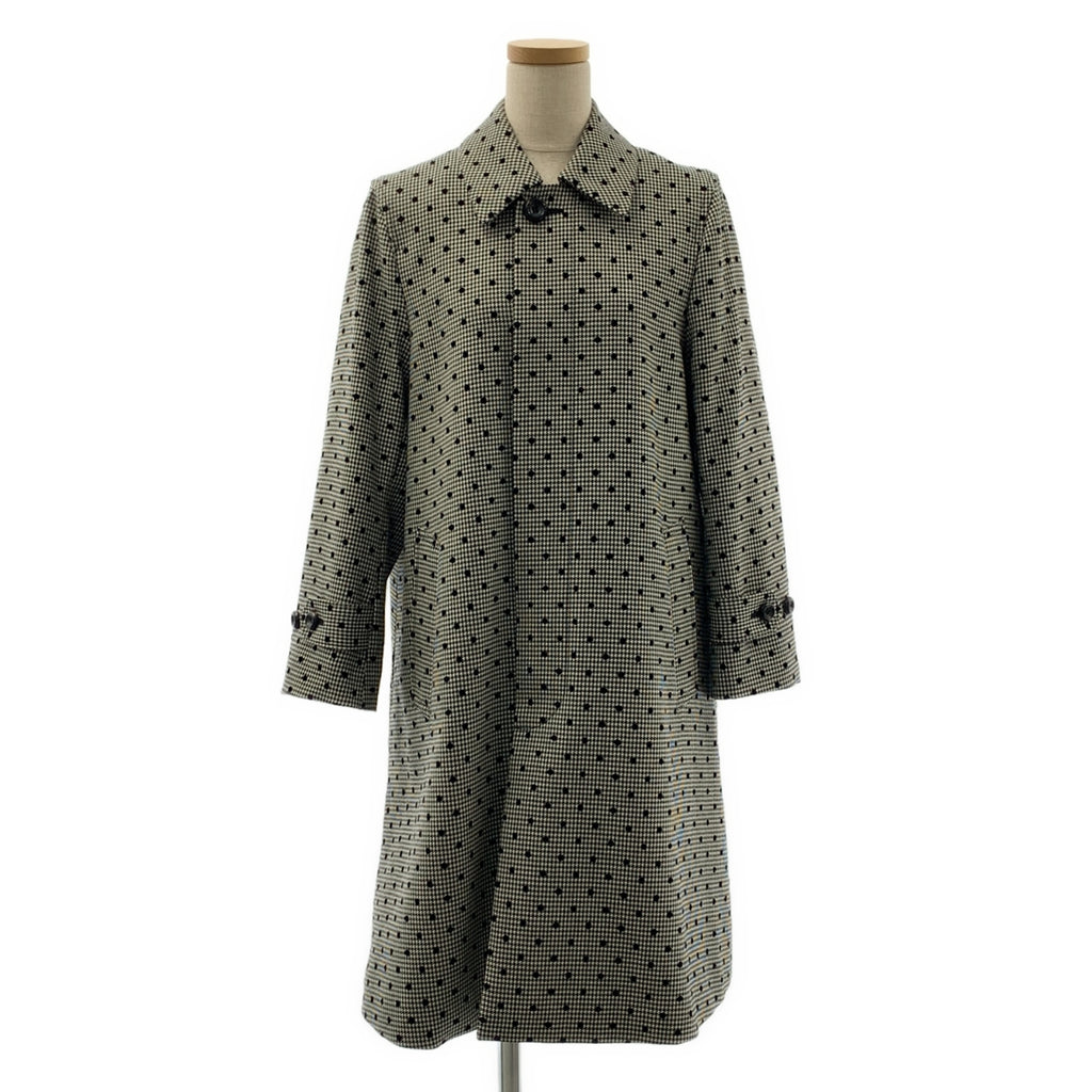 tricot COMME des GARCONS / トリココムデギャルソン | 2012AW | フロッキー加工 ウール ドット 千鳥格子 ステンカラーコート | S | レディース