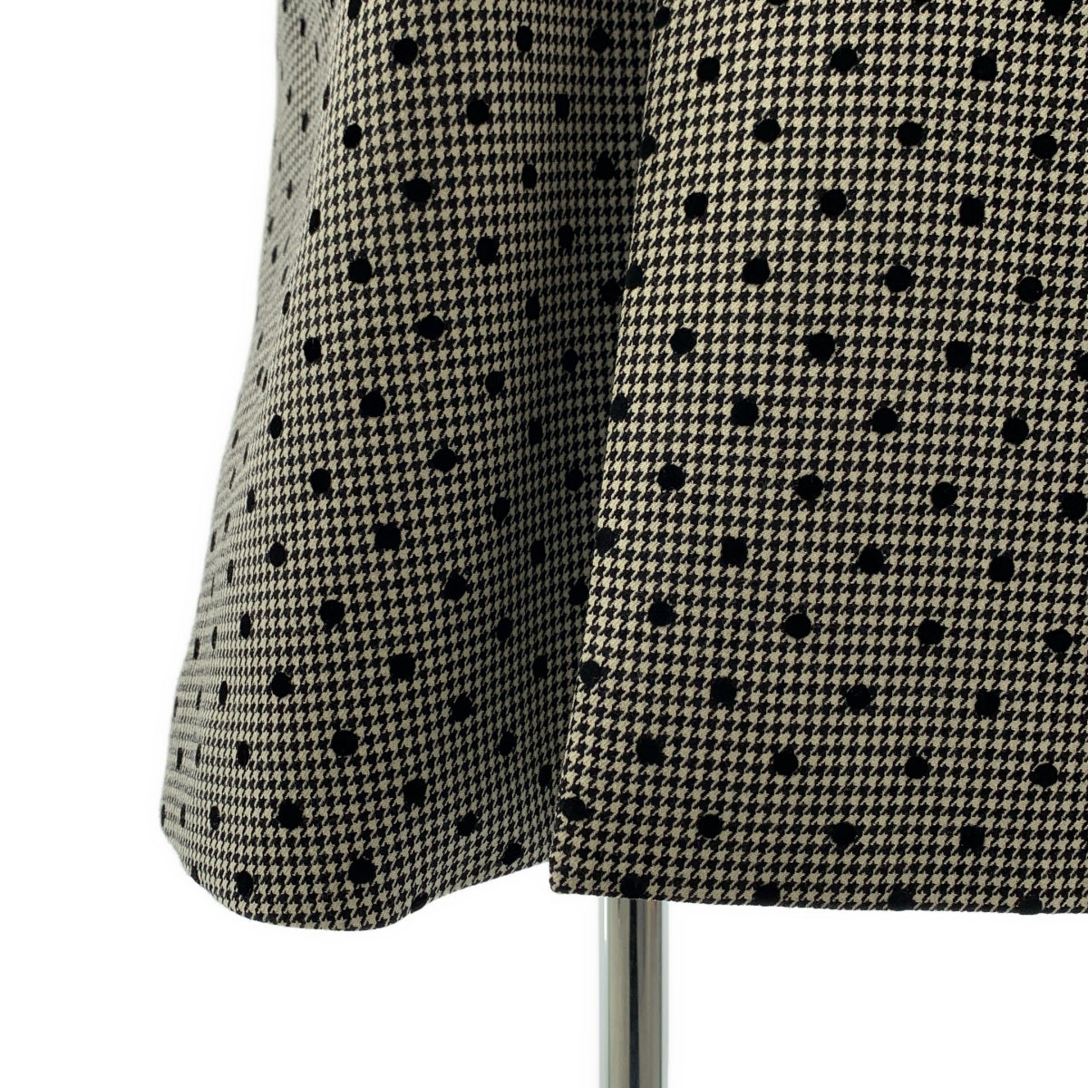 tricot COMME des GARCONS / トリココムデギャルソン | 2012AW | フロッキー加工 ウール ドット 千鳥格子 ステンカラーコート | S | レディース