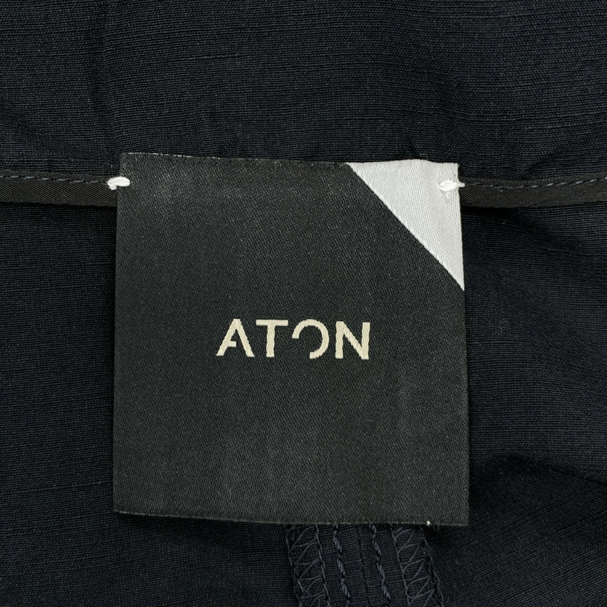 ATON / 에이튼 | 코튼 린넨 실크 플레어 스커트 | 2 | 블랙 | 여성
