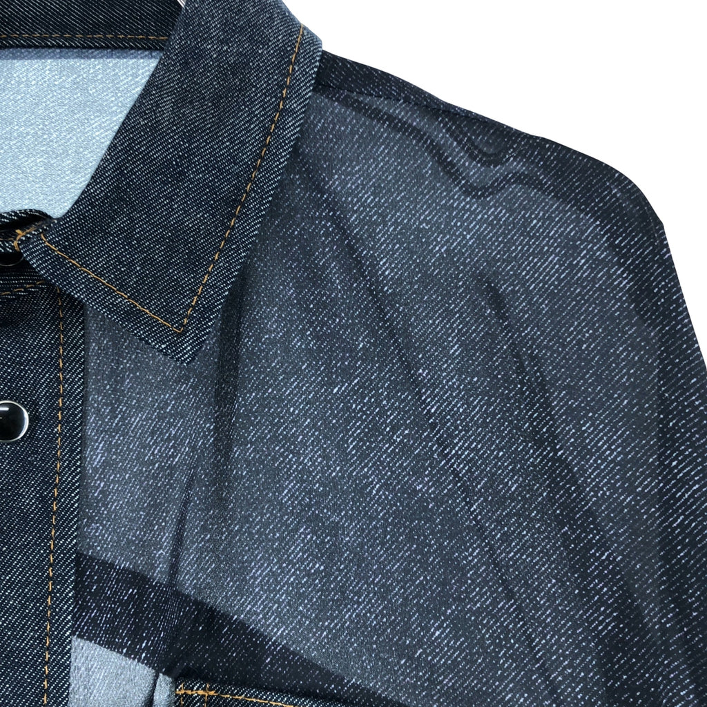 sacai / サカイ | 2025SS | デニムプリント オーバーサイズ 半袖シャツ | 1 | レディース