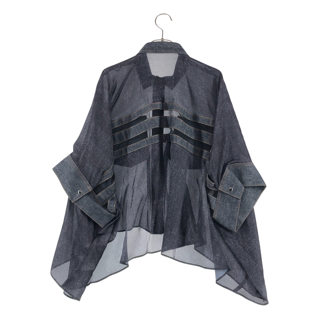 sacai / サカイ | 2025SS | デニムプリント オーバーサイズ 半袖シャツ | 1 | レディース