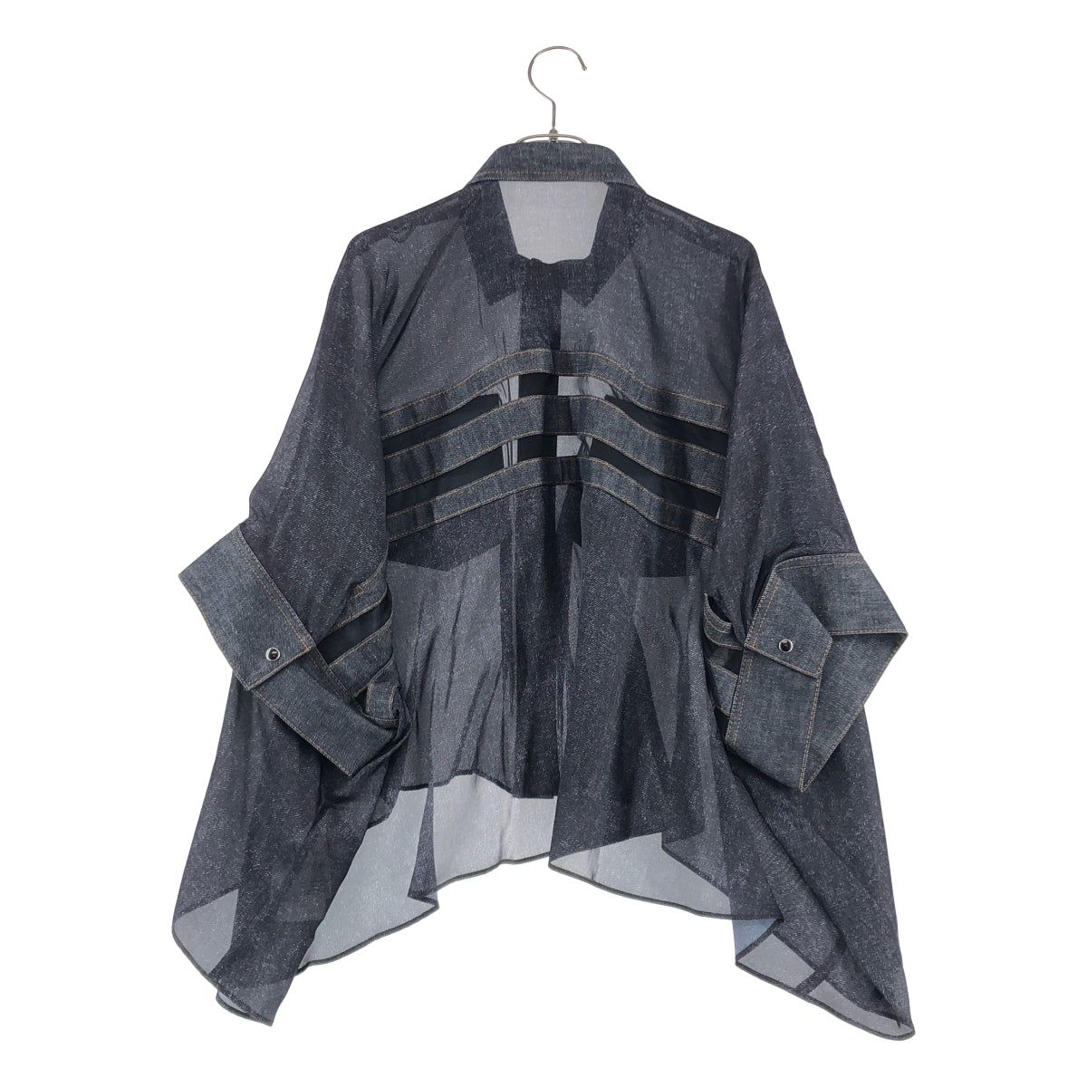 sacai / サカイ | 2025SS | デニムプリント オーバーサイズ 半袖シャツ | 1 | レディース