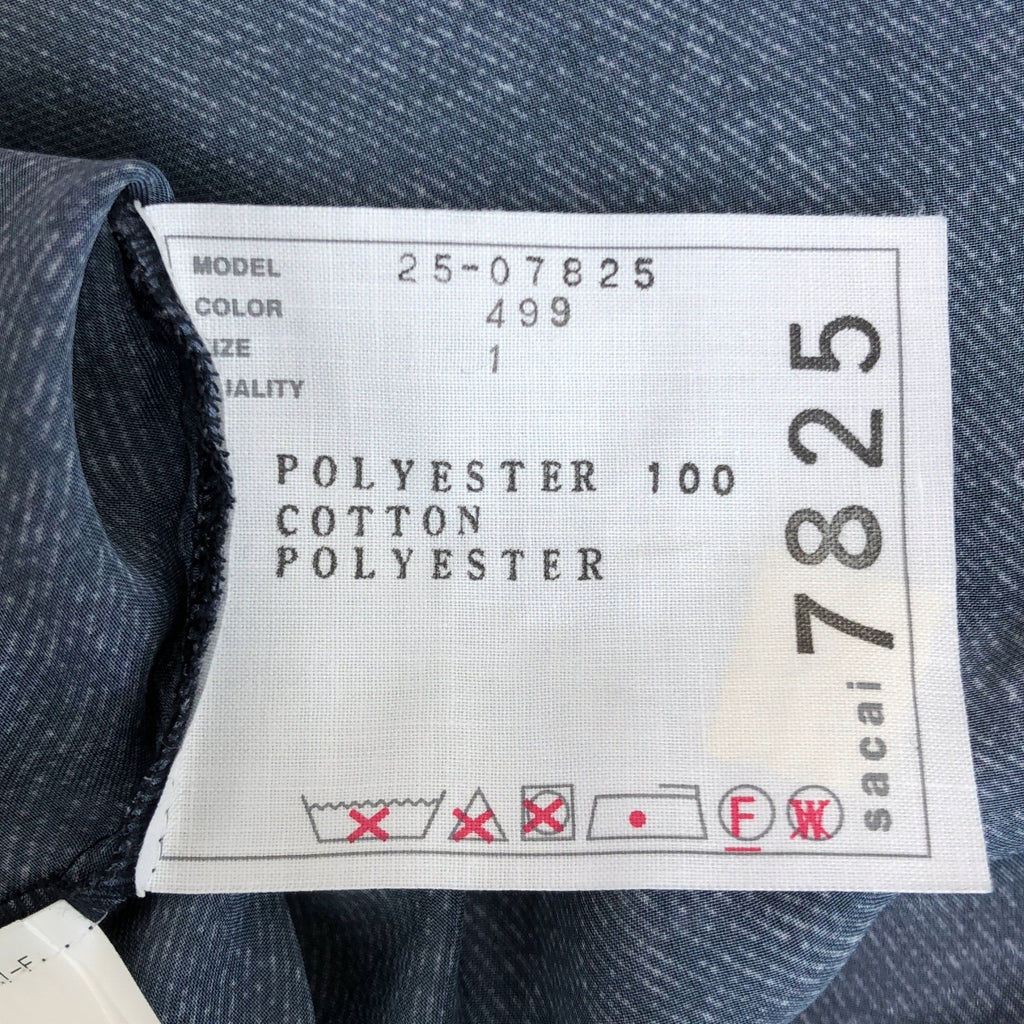 sacai / サカイ | 2025SS | デニムプリント オーバーサイズ 半袖シャツ | 1 | レディース