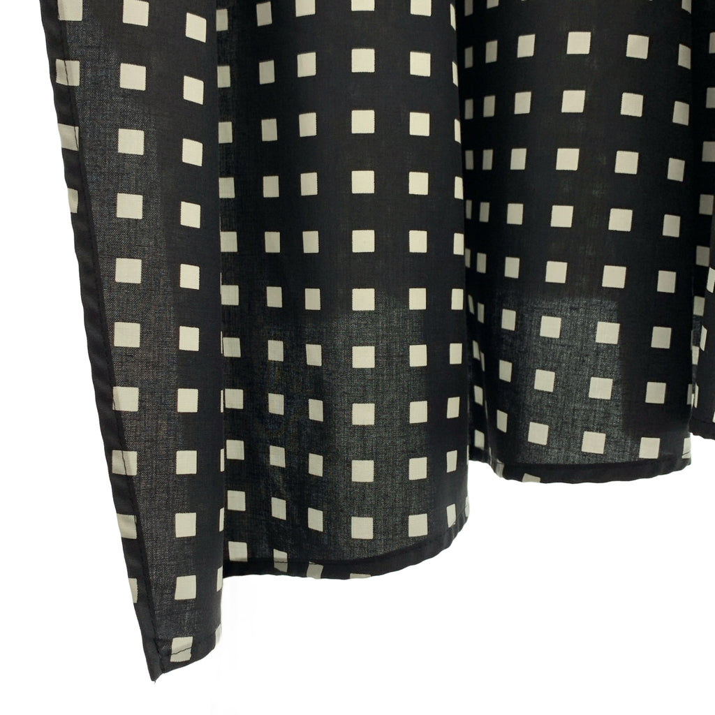 HYKE / 하이크 | 2023AW | FD SQUARE PATTERN BOSOM DRESS 총무늬 비대칭 드레스 원피스 | 1 | 여성