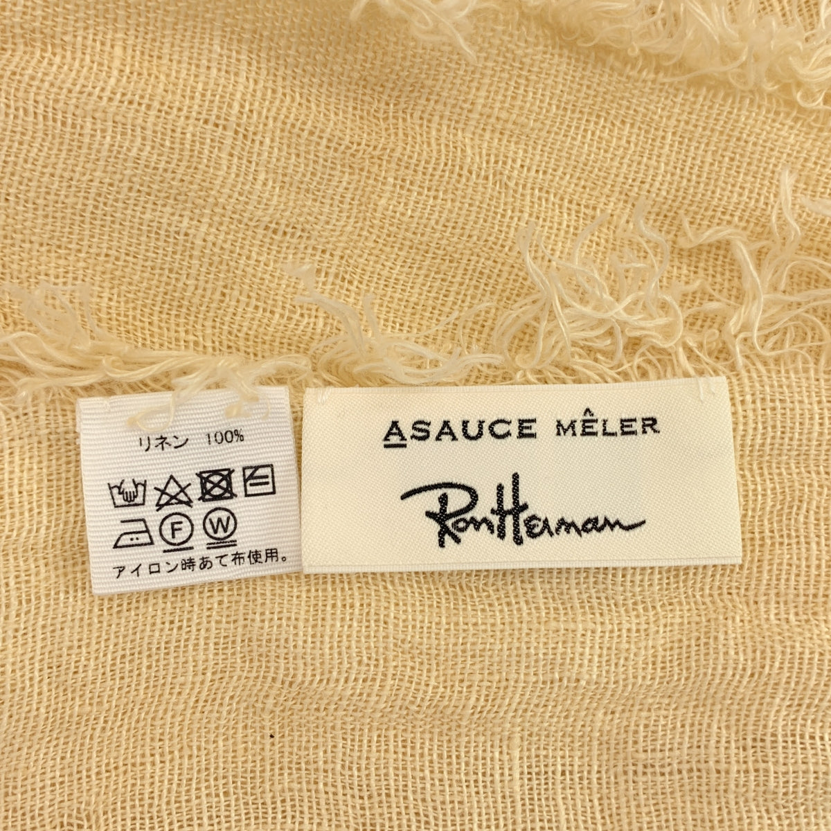 ASAUCE MELER / アソース メレ | × Ron Herman  リネン フリンジ ストール |