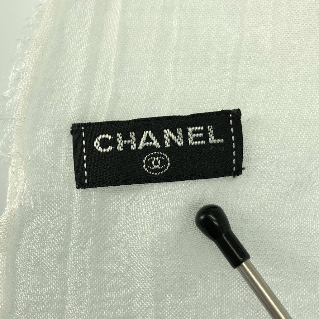 CHANEL / シャネル | ココマーク エンブロイダリー フリンジ ロング ストール |