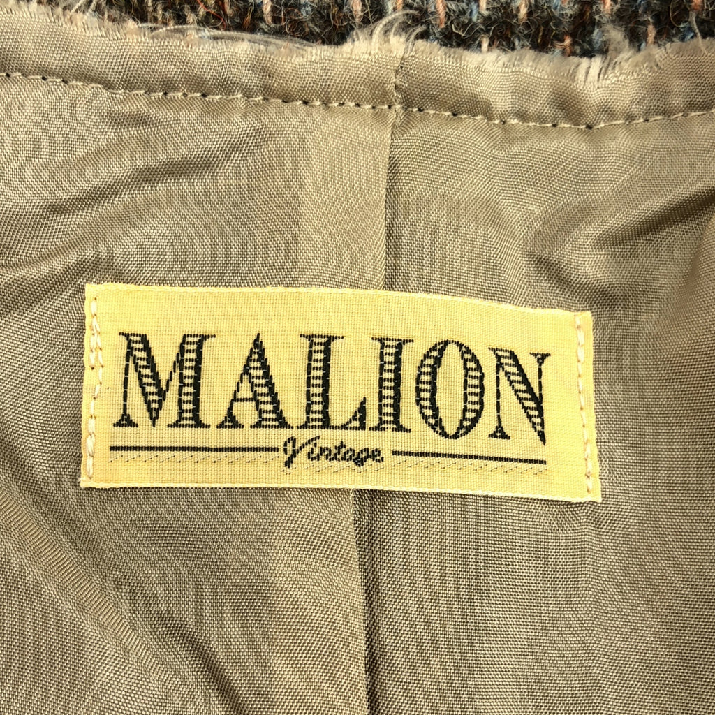MALION vintage / マリオンヴィンテージ | ツイード サイドギャザー パッチワークベスト | F | レディース