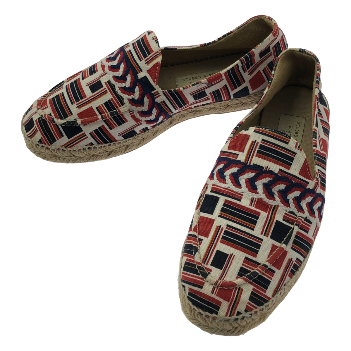 【미품】 STUBBS &amp; WOOTTON / 스텁스 앤 우튼 | FOR BLACK FLEECE BY Brooks Brothers / 포 블랙 플리스 바이 브룩스 브라더스 슬립온 신발 | 40 | 멀티 컬러 | 남성