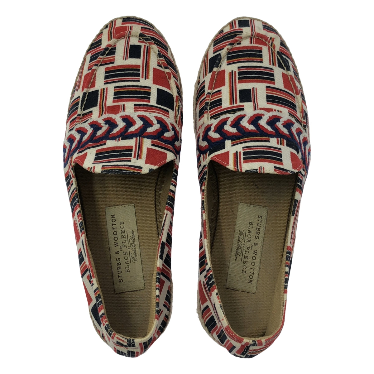 【미품】 STUBBS &amp; WOOTTON / 스텁스 앤 우튼 | FOR BLACK FLEECE BY Brooks Brothers / 포 블랙 플리스 바이 브룩스 브라더스 슬립온 신발 | 40 | 멀티 컬러 | 남성