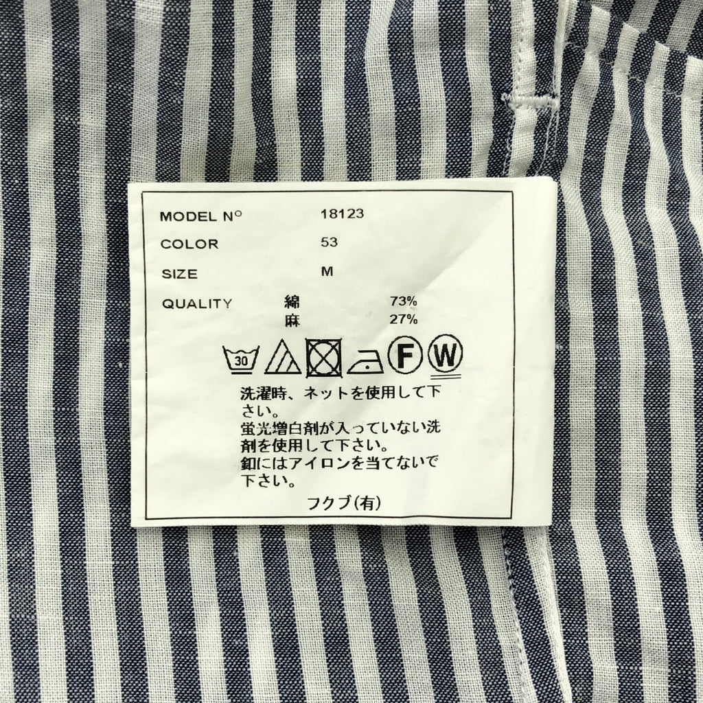 YAECA / ヤエカ | ストライプ ポケット付き シャツ | M | グレー/ホワイト | メンズ