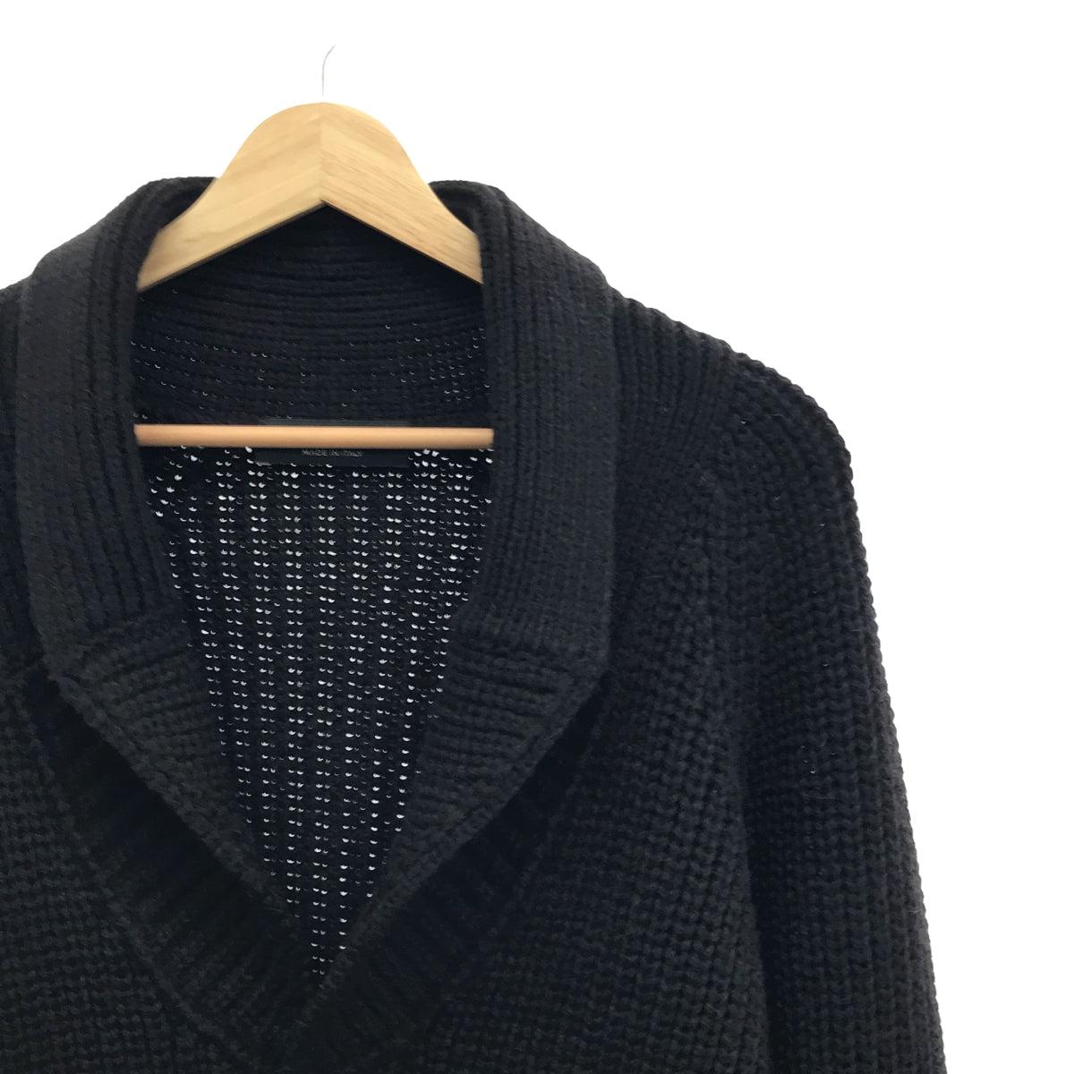 DOLCE＆GABBANA / Dolce &amp; Gabbana 杜爾加巴 |披肩領針織開襟衫 | 44 |黑色 |男士