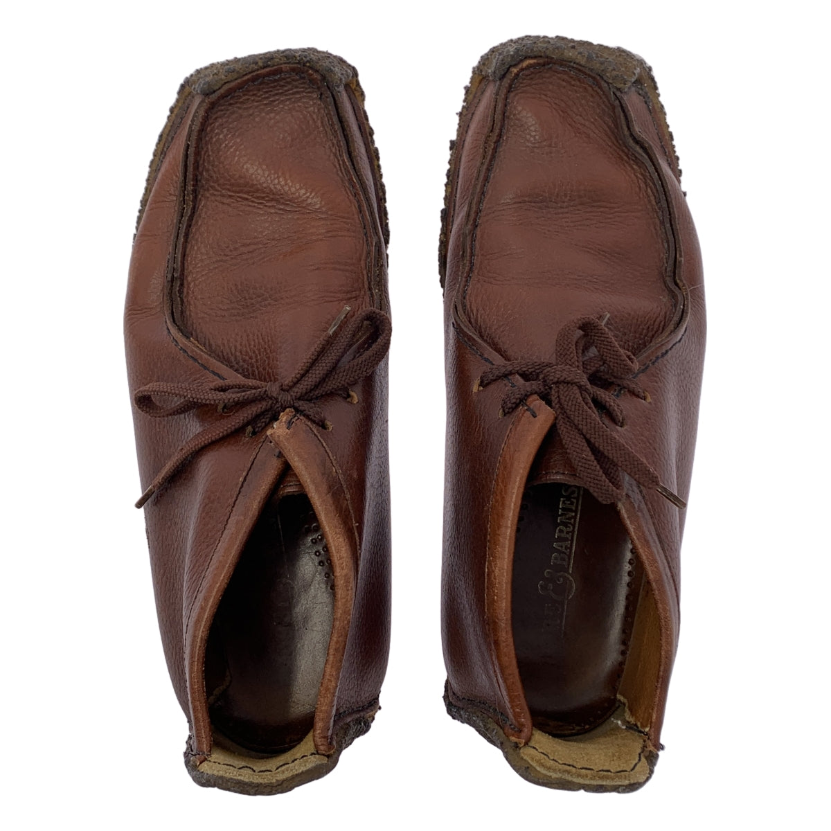 Padmore&Barnes / パドモア&バーンズ | クレープソール レザー モカシン ワラビーブーツ | 8 | ブラウン | メンズ