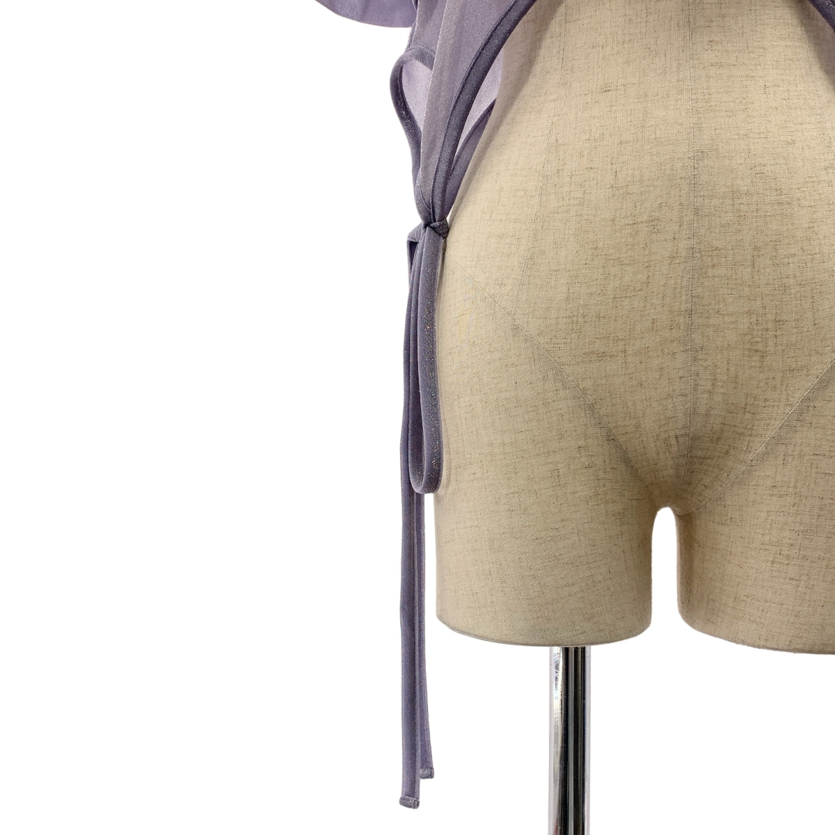 Mame Kurogouchi / マメクロゴウチ | 2024SS | Lame Jersey Cropped Sheer Top ラメ ジャージー クロップド シアー トップス | 2 | レディース