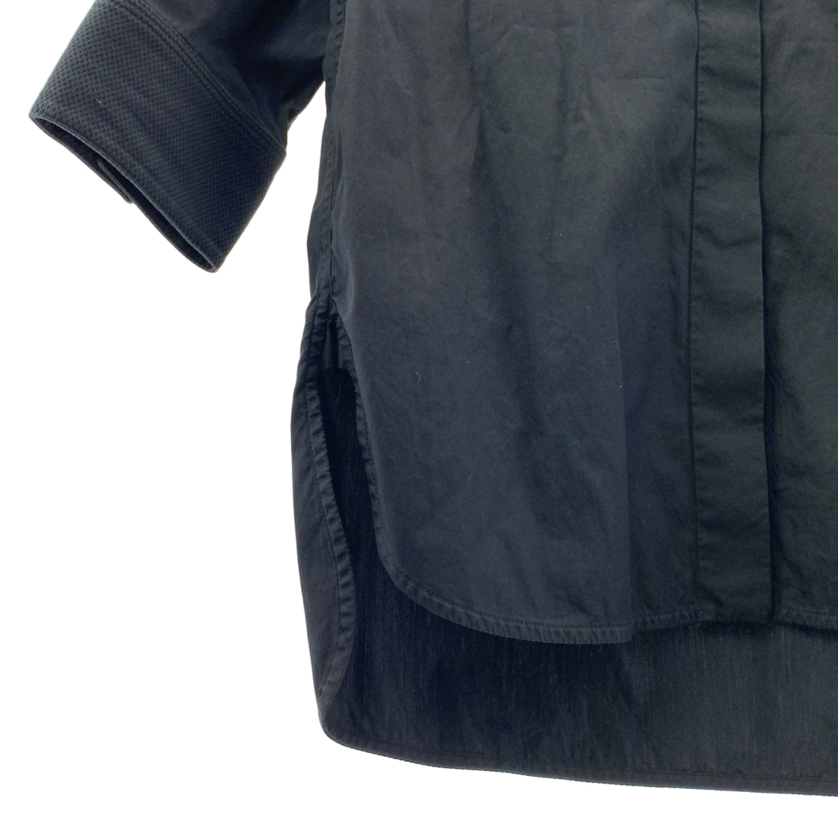 CELINE / セリーヌ | フィービー期 バンドカラー ハーフスリーブシャツ | 34 | レディース