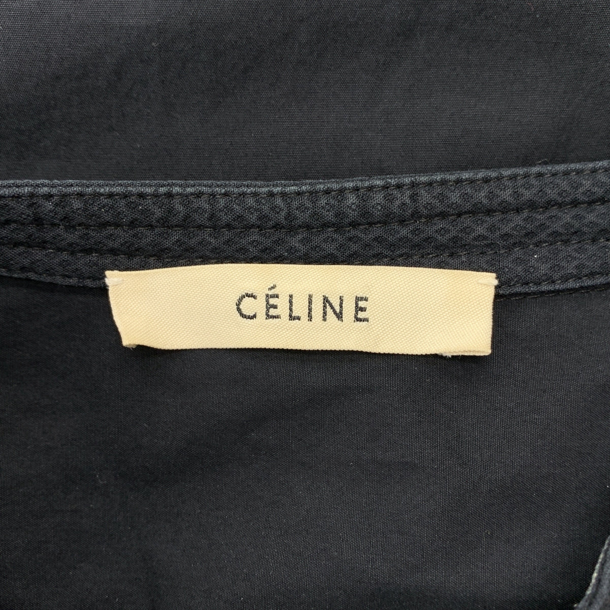 CELINE / セリーヌ | フィービー期 バンドカラー ハーフスリーブシャツ | 34 | レディース