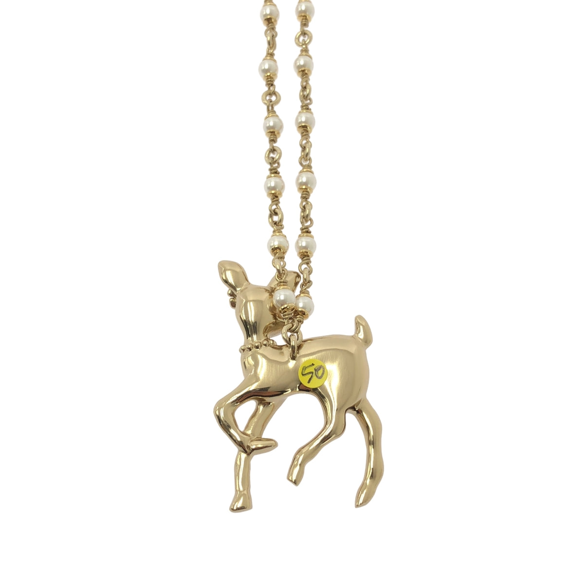 【新品】香奈兒 | 2025春夏 | ABF289 Coco Mark Ba​​ri 水鑽仿珍珠項鍊 | 金色 | 女士