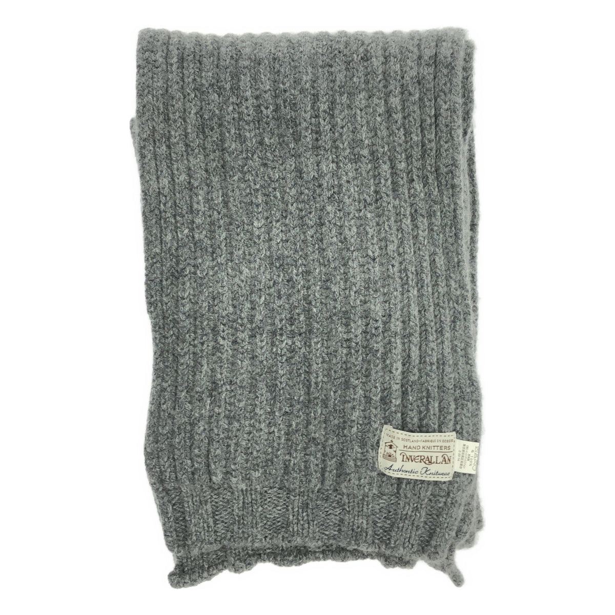 INVERALLAN / インバーアラン | ウール リブ マフラー | グレー | メンズ