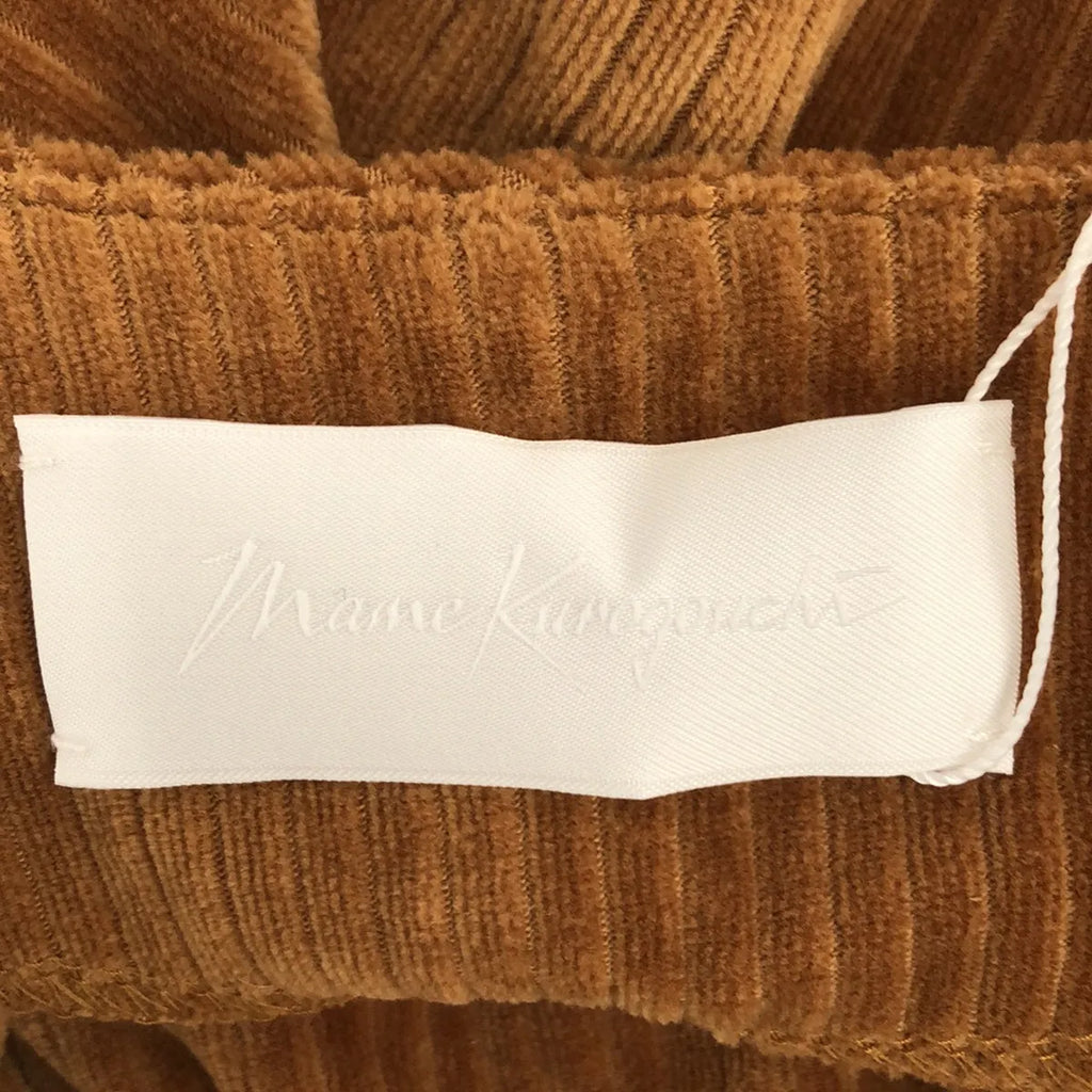 【미품】 Mame Kurogouchi / 마메쿠로고우치 | Ribbed Velour Jersey Top / 벨트가 달린 벨루어 저지 탑스 | 2 | 브라운 | 여성