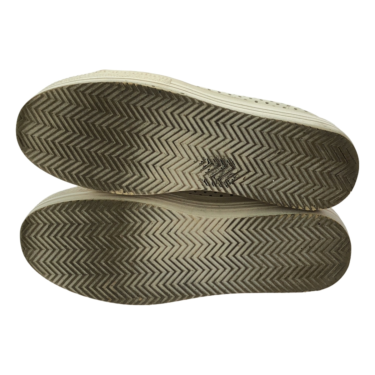 JUNYA WATANABE COMME des GARCONS / ジュンヤワタナベ | パンチング レザー プラットフォーム ハイカットスニーカー | S | ホワイト | レディース