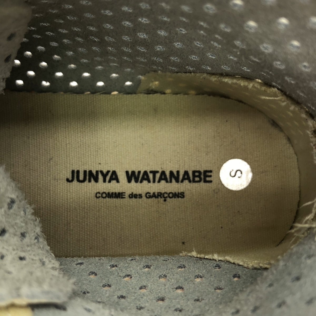 JUNYA WATANABE COMME des GARCONS / 준야와타나베 | 펀칭 가죽 플랫폼 하이 컷 운동화 | S | 화이트 | 여성
