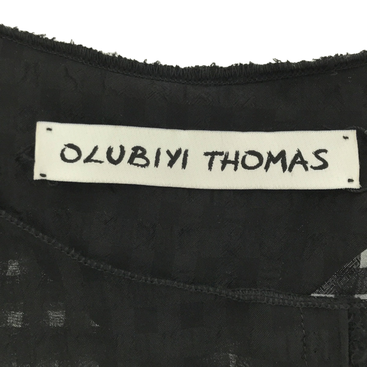 [New] OLUBIYI THOMAS / Olvi Thomas | 2023AW | vest check oversized pullover vest | 2 | black | men's