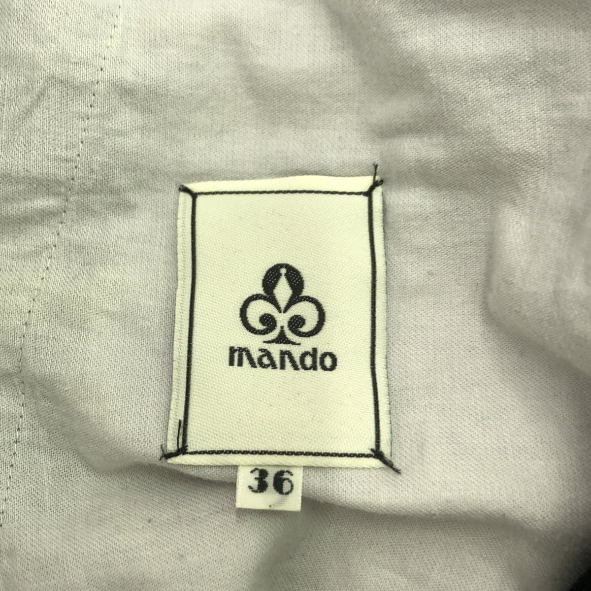 mando / マンド | ウール混 ストライプ 2タック テーパードパンツ | 36 | ブラック | レディース
